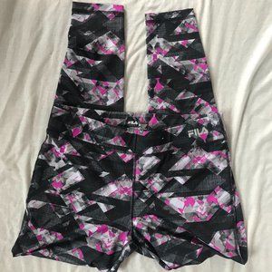 Fila Sport Black Pink High Rise Running Legging